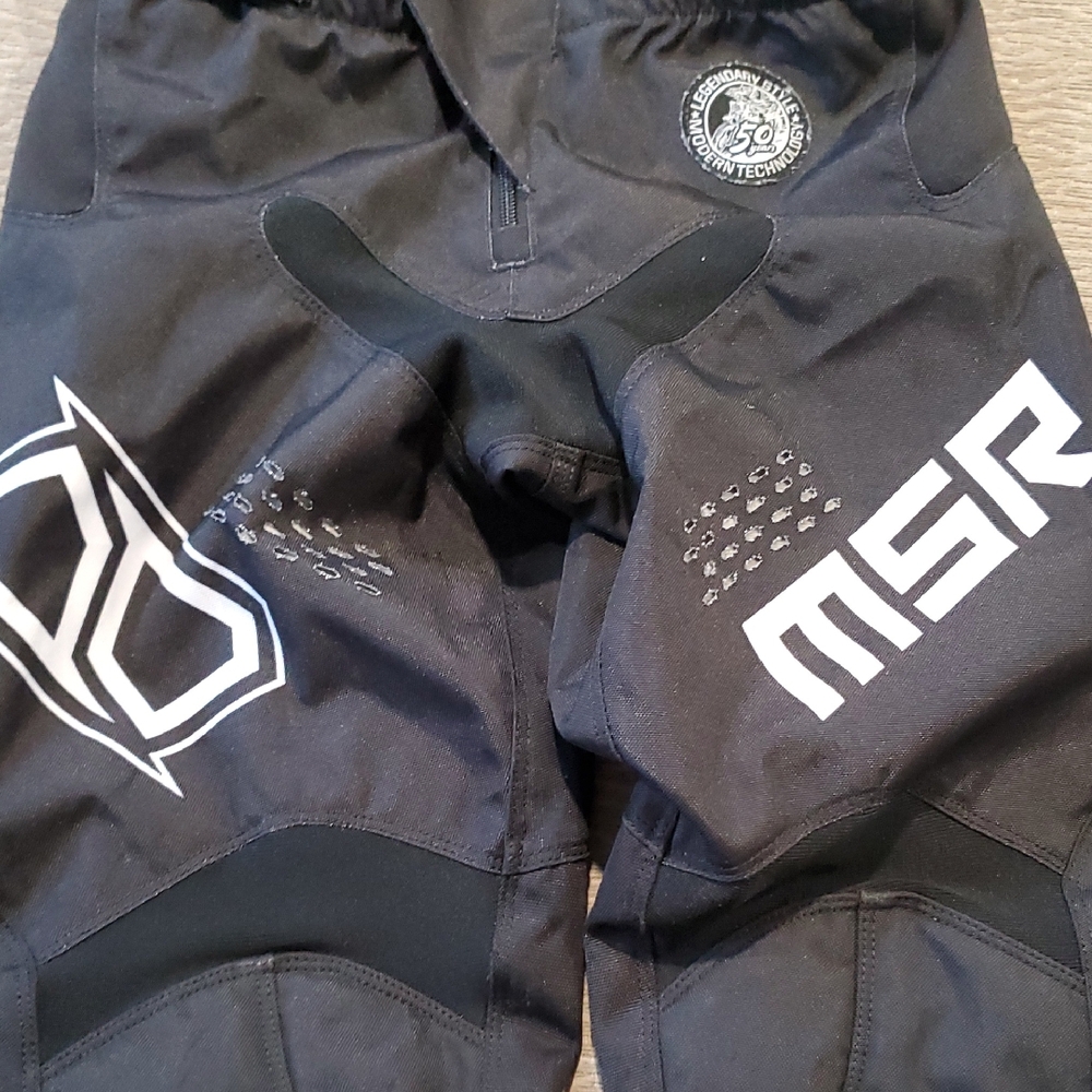 MSR Black Technical Pants with White Logos